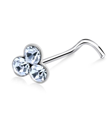 Stone Club Silver Curved Nose Stud NSKB-28